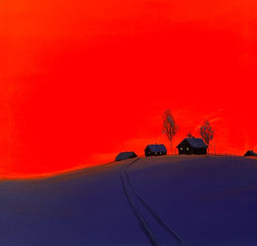 Acrylic painting The first snow Igor Kutsenko - 7