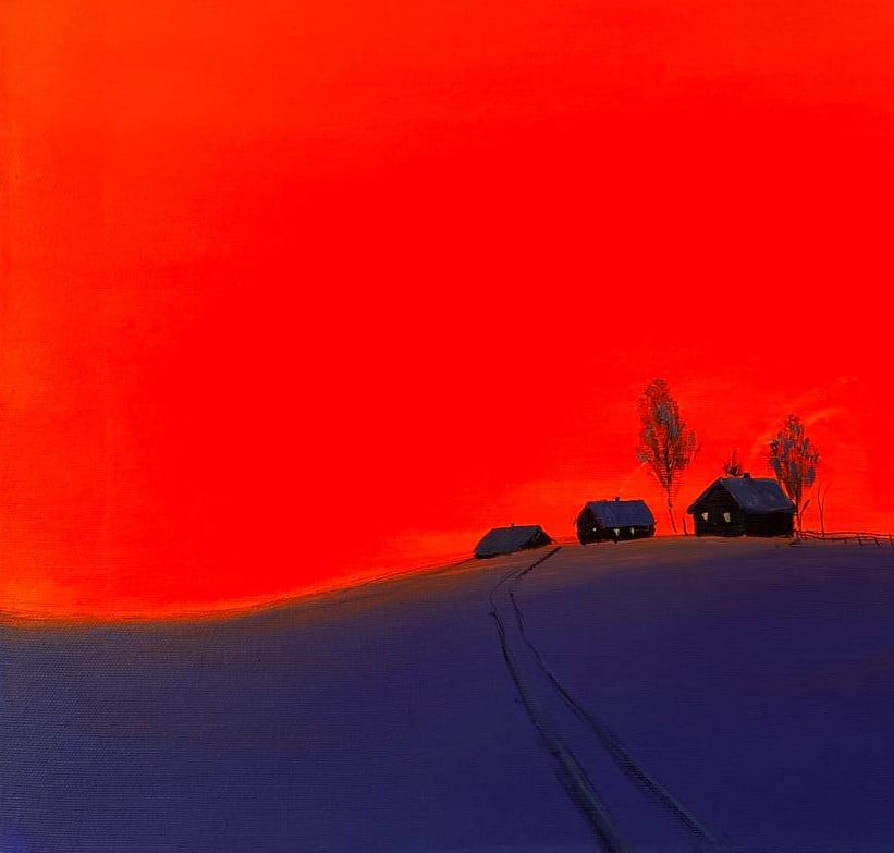 Acrylic painting The first snow Igor Kutsenko - 8