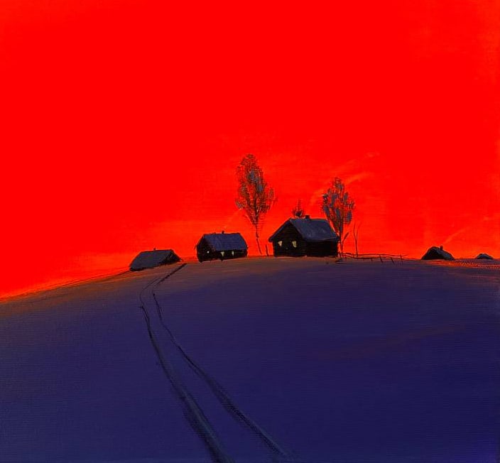 Acrylic painting The first snow Igor Kutsenko - 9