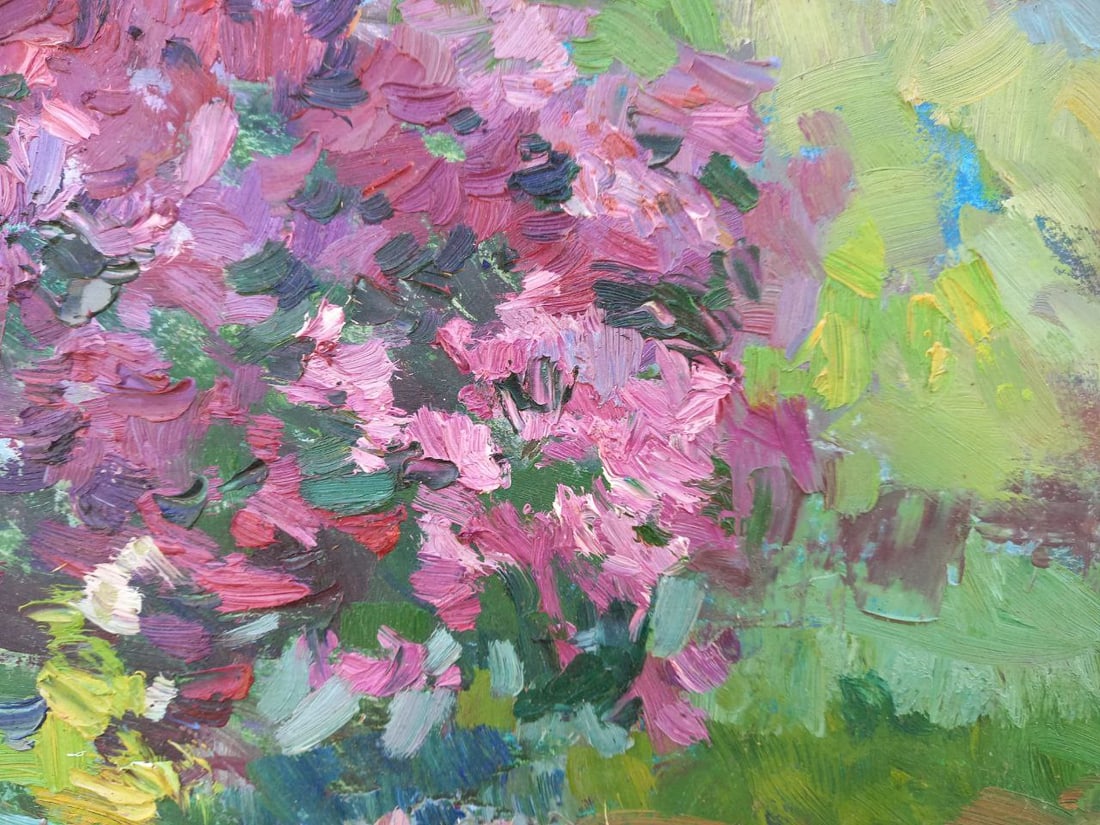Oil painting blooming lilac Alex Ditriev - 6