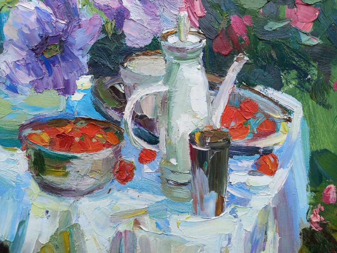 Oil painting Clematis Alex Ditriev - 6