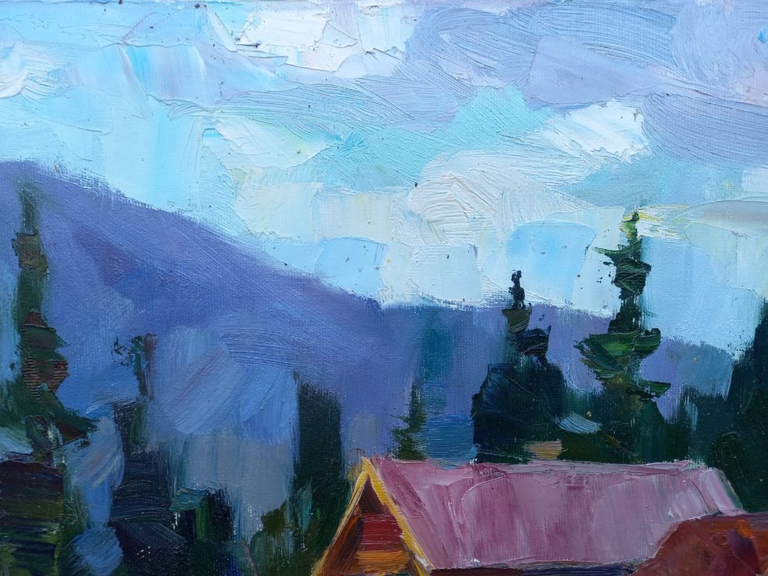Oil painting Near Bukovel Alex Ditriev - 5