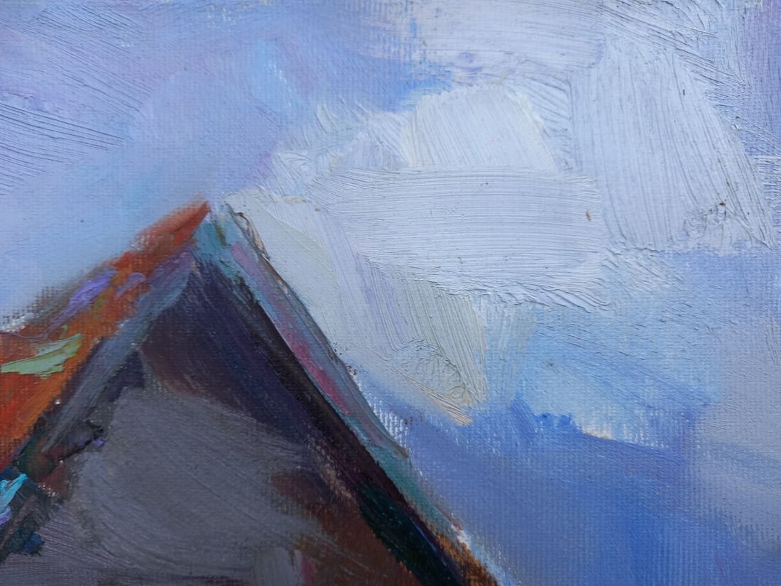 Oil painting Village road Alex Ditriev - 2