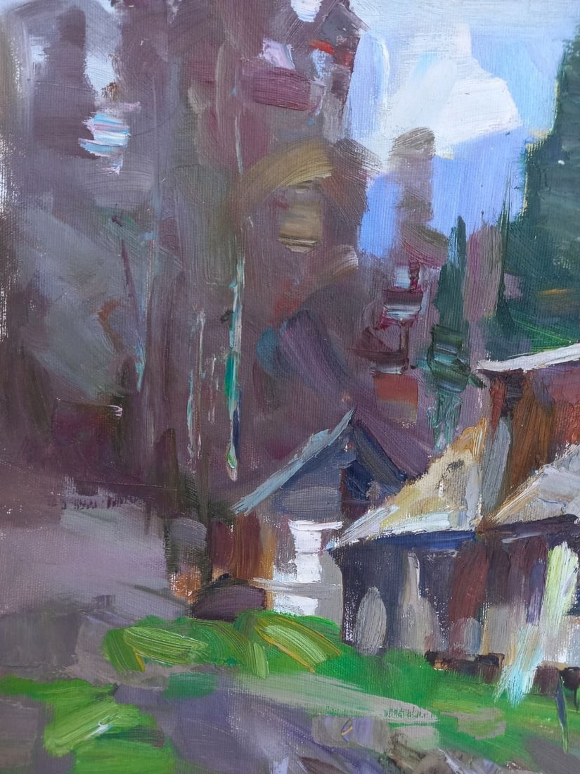 Oil painting Village road Alex Ditriev - 3