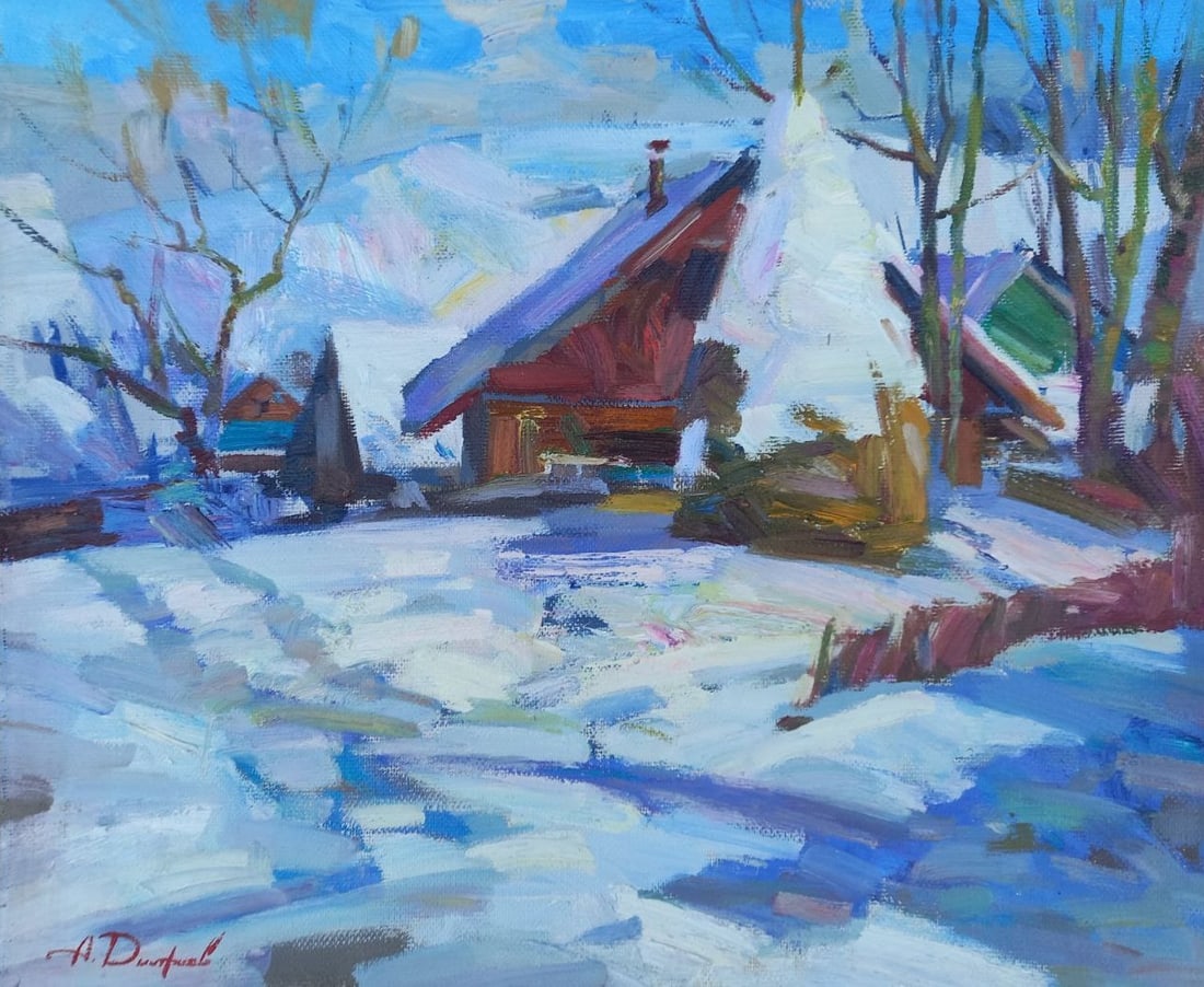 Oil painting Sunny in the Carpathians Alex Ditriev (1 of 9)