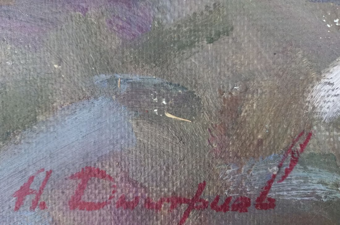 Oil painting Carpathian village Alex Ditriev - 6