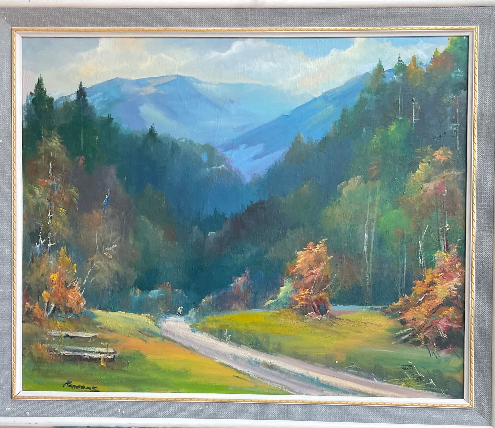 Oil painting Hills Ivan Romanyuk: Title: Oil painting Hills Ivan Romanyuk Description: 37ROM Painter: Ivan Romanyuk Size: 80x65 cm/31,4x25,5 inches Components: oil, canvas Original paintingCONDITION: exellent ARTIST:A native of Ivano-
