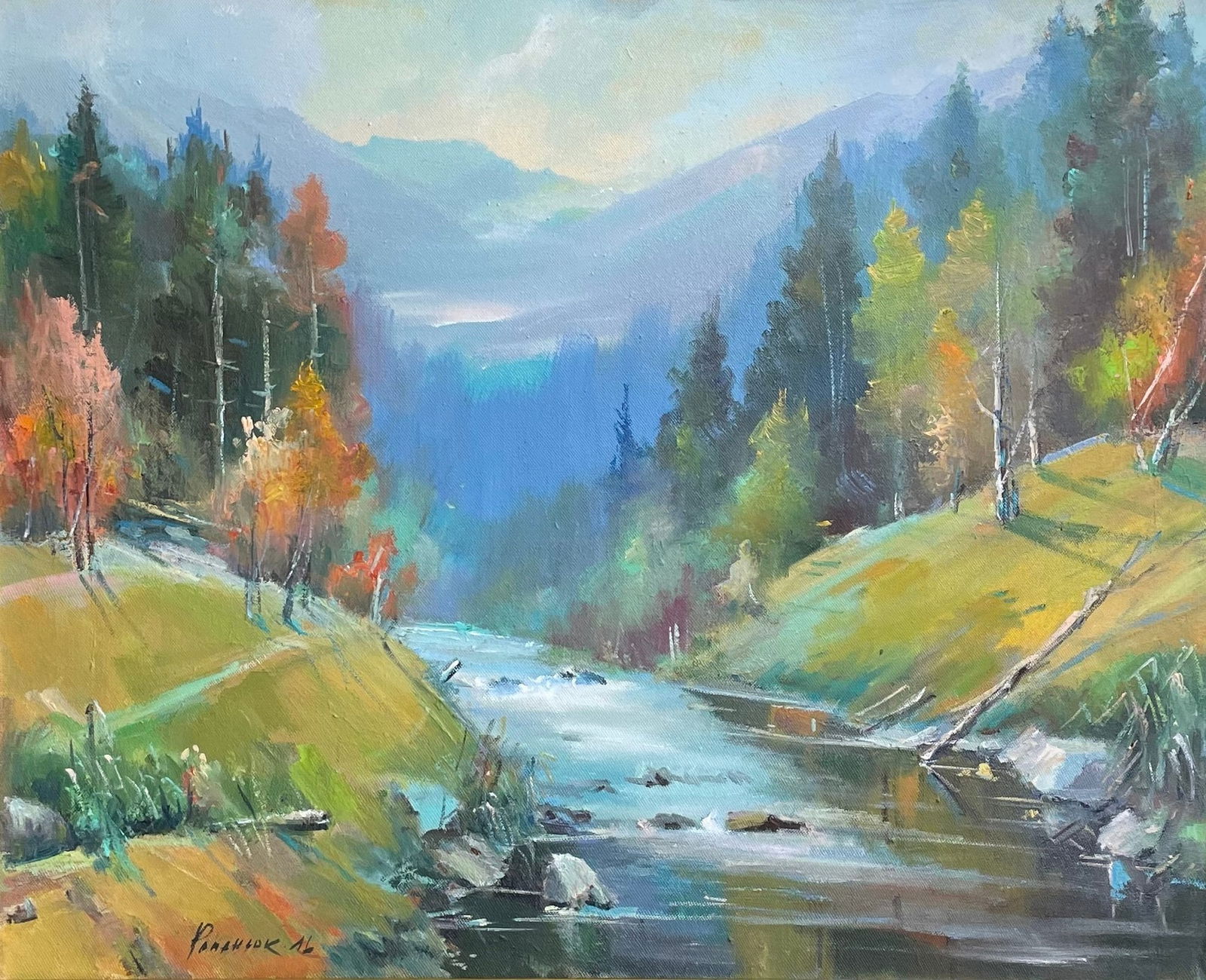Oil painting River Ivan Romanyuk (1 of 9)