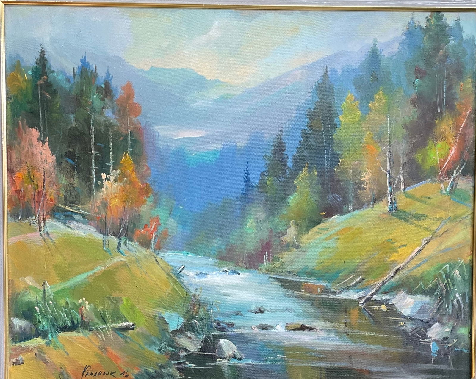 Oil painting River Ivan Romanyuk - 2