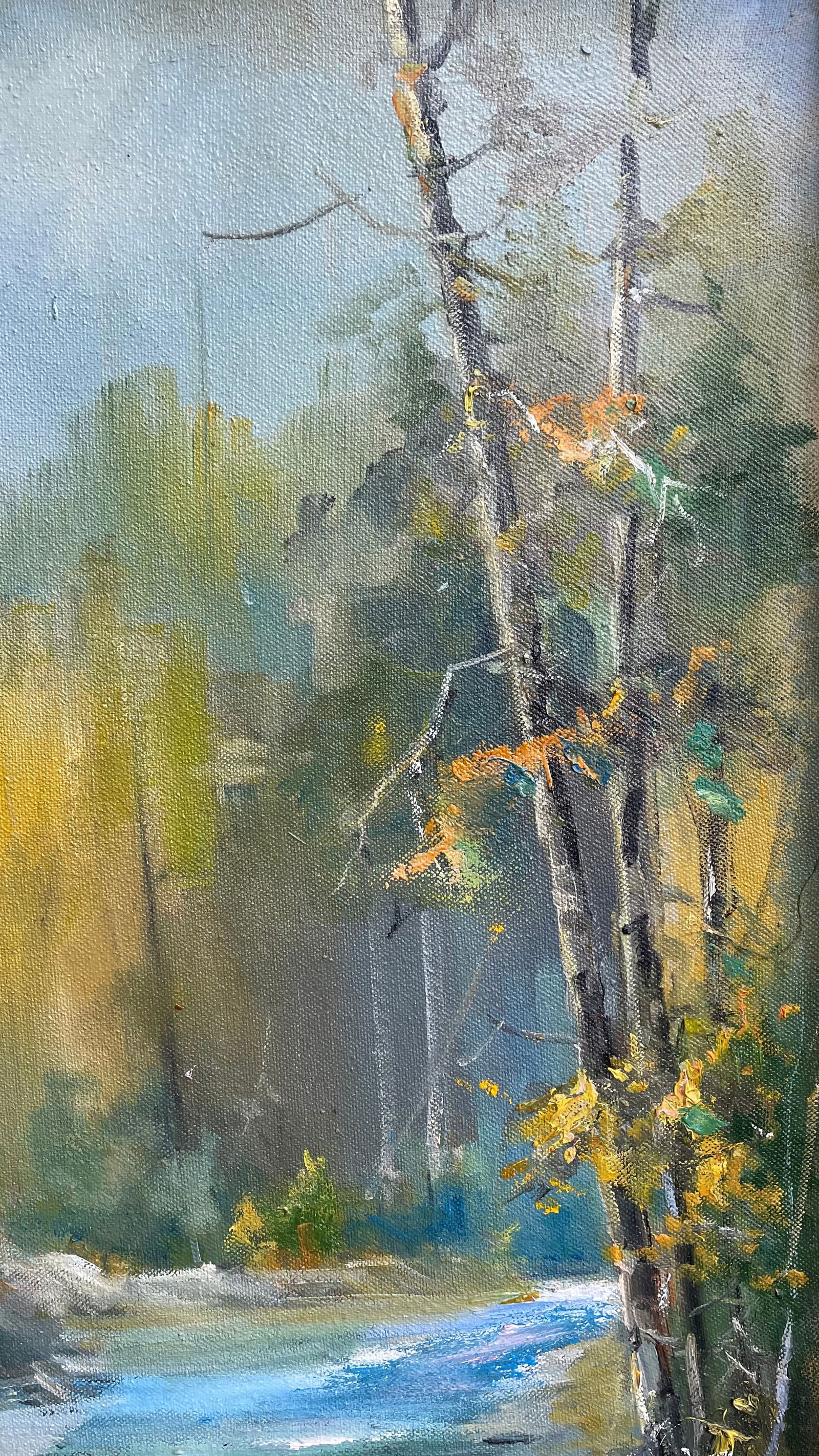 Oil painting Stream near forrest Ivan Romanyuk - 5