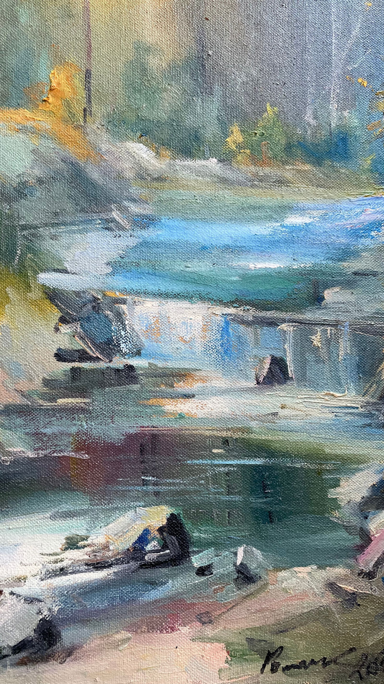 Oil painting Stream near forrest Ivan Romanyuk - 7