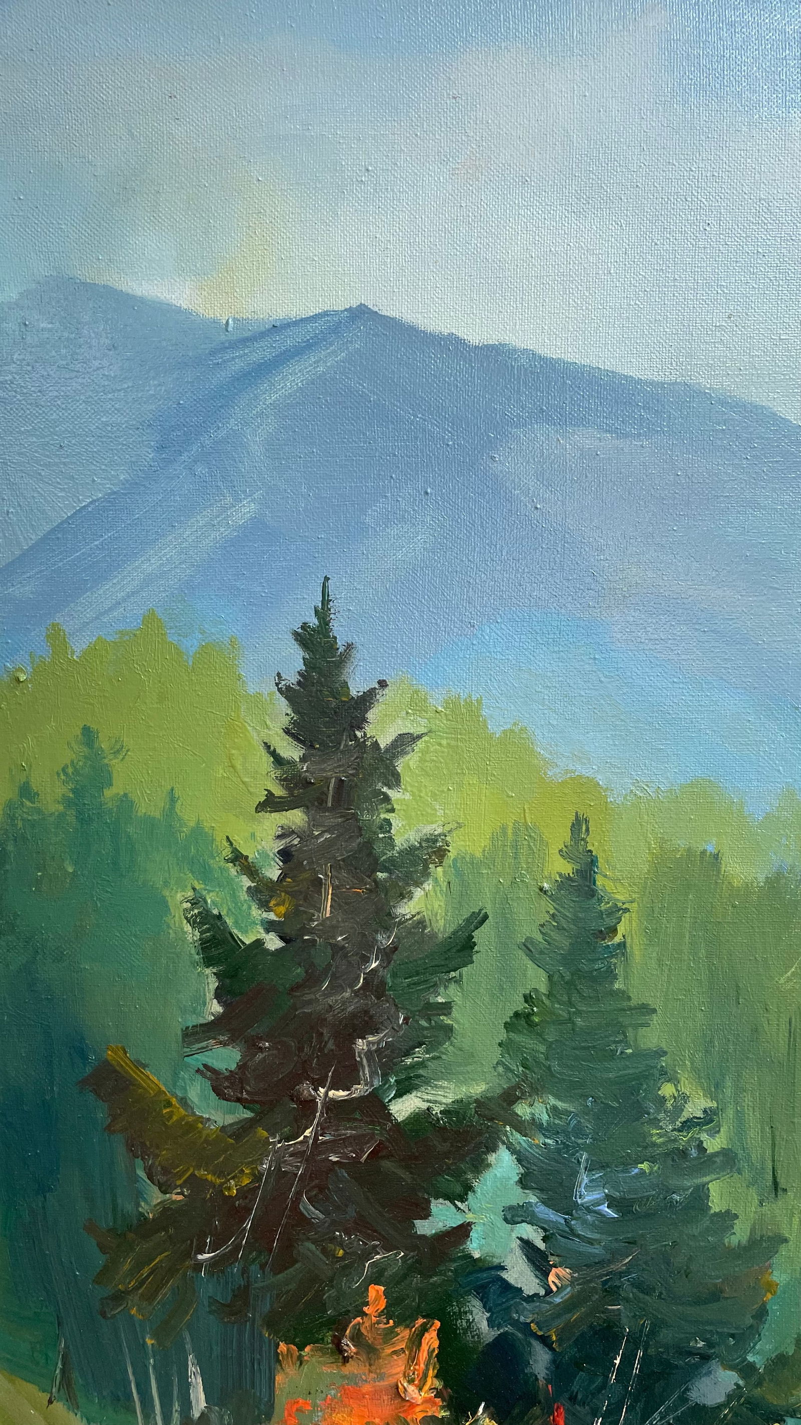 Oil painting River bridge Ivan Romanyuk - 3