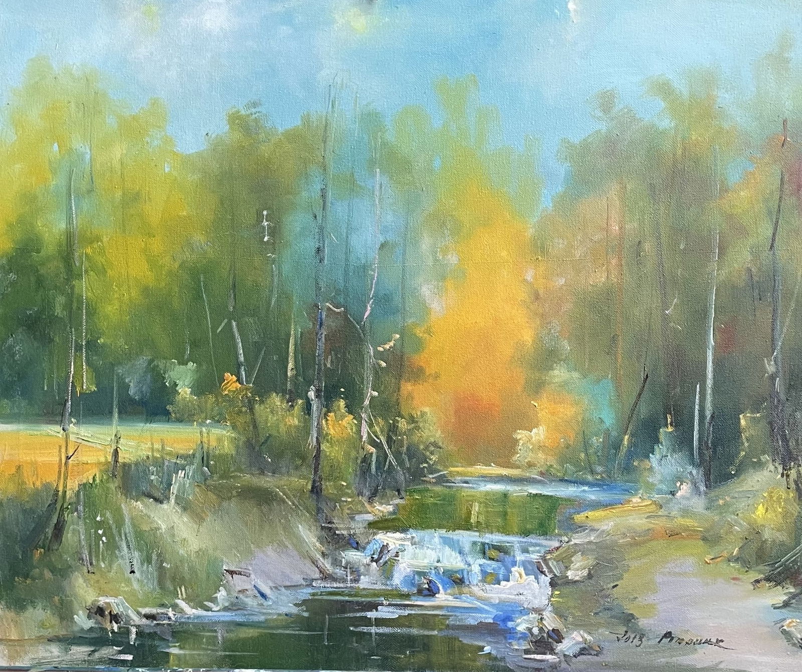 Oil painting Yellow trees Ivan Romanyuk (1 of 8)