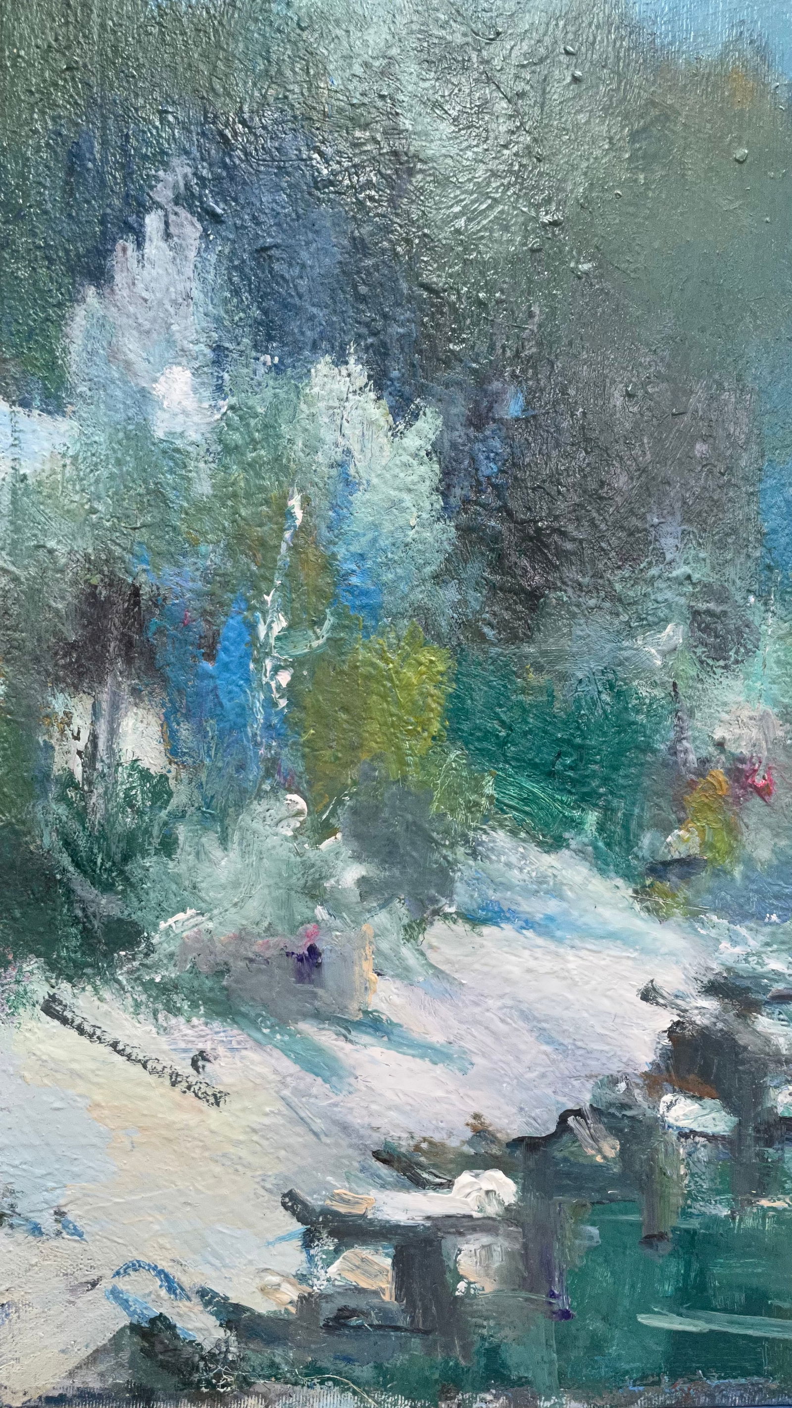 Oil painting Deep winter in th mountains Ivan Romanyuk - 5