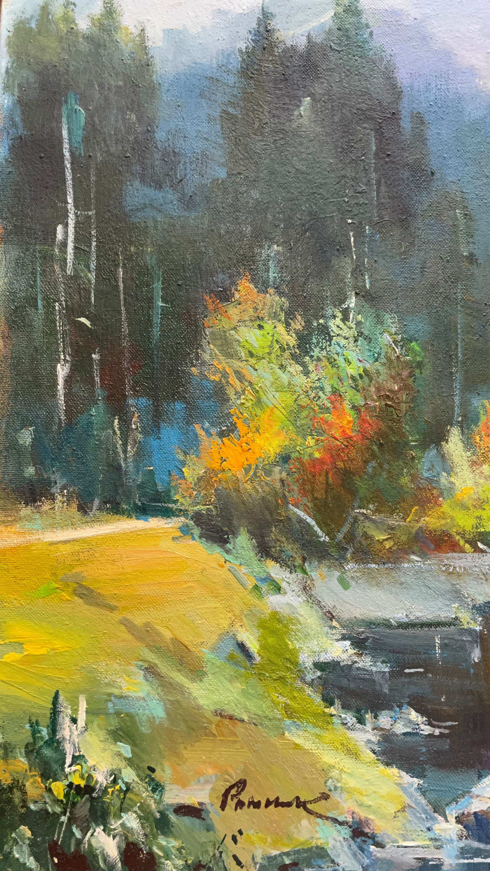 Oil painting Mountain river Ivan Romanyuk - 5