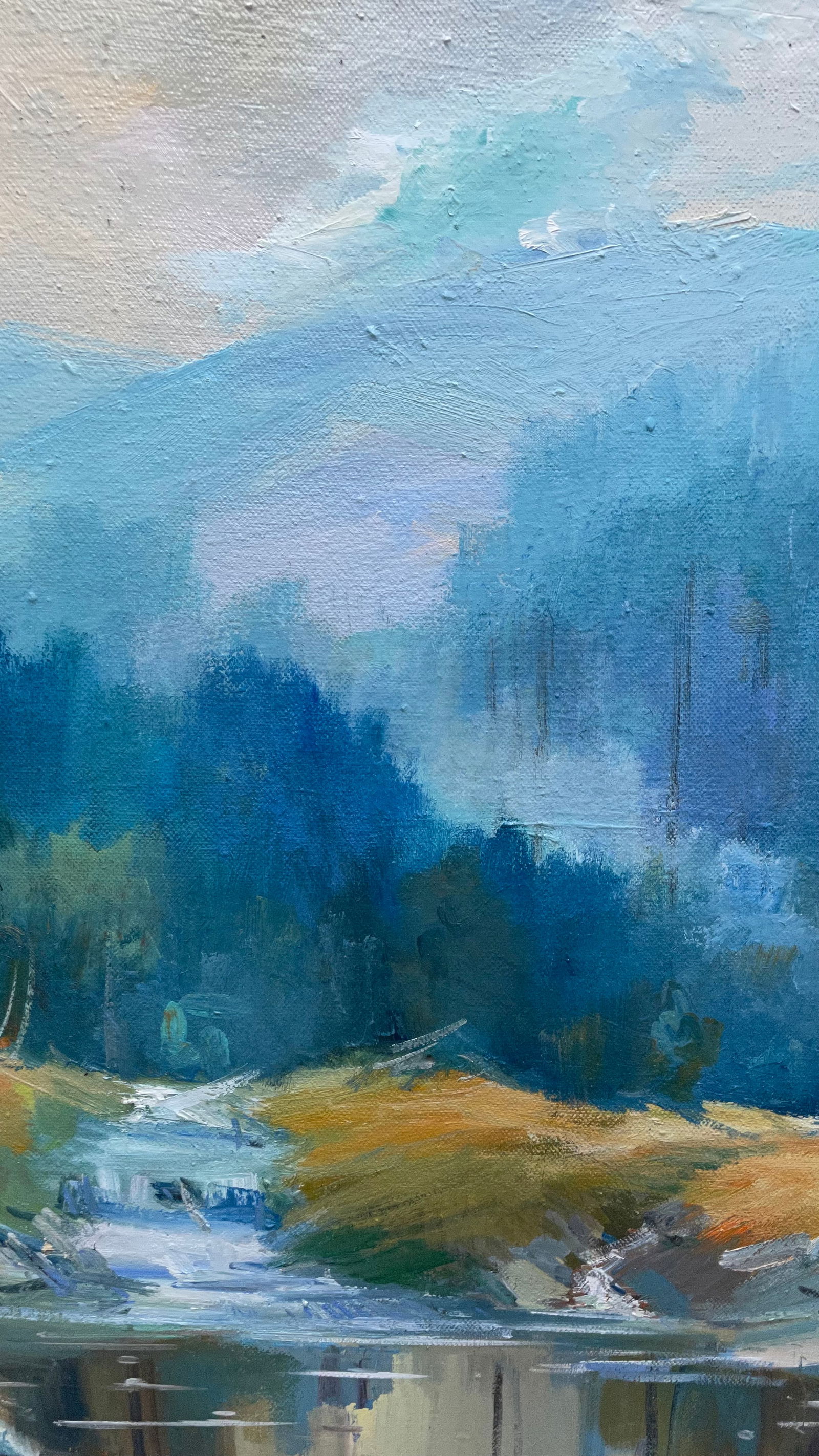 Oil painting Orange grass Ivan Romanyuk - 3