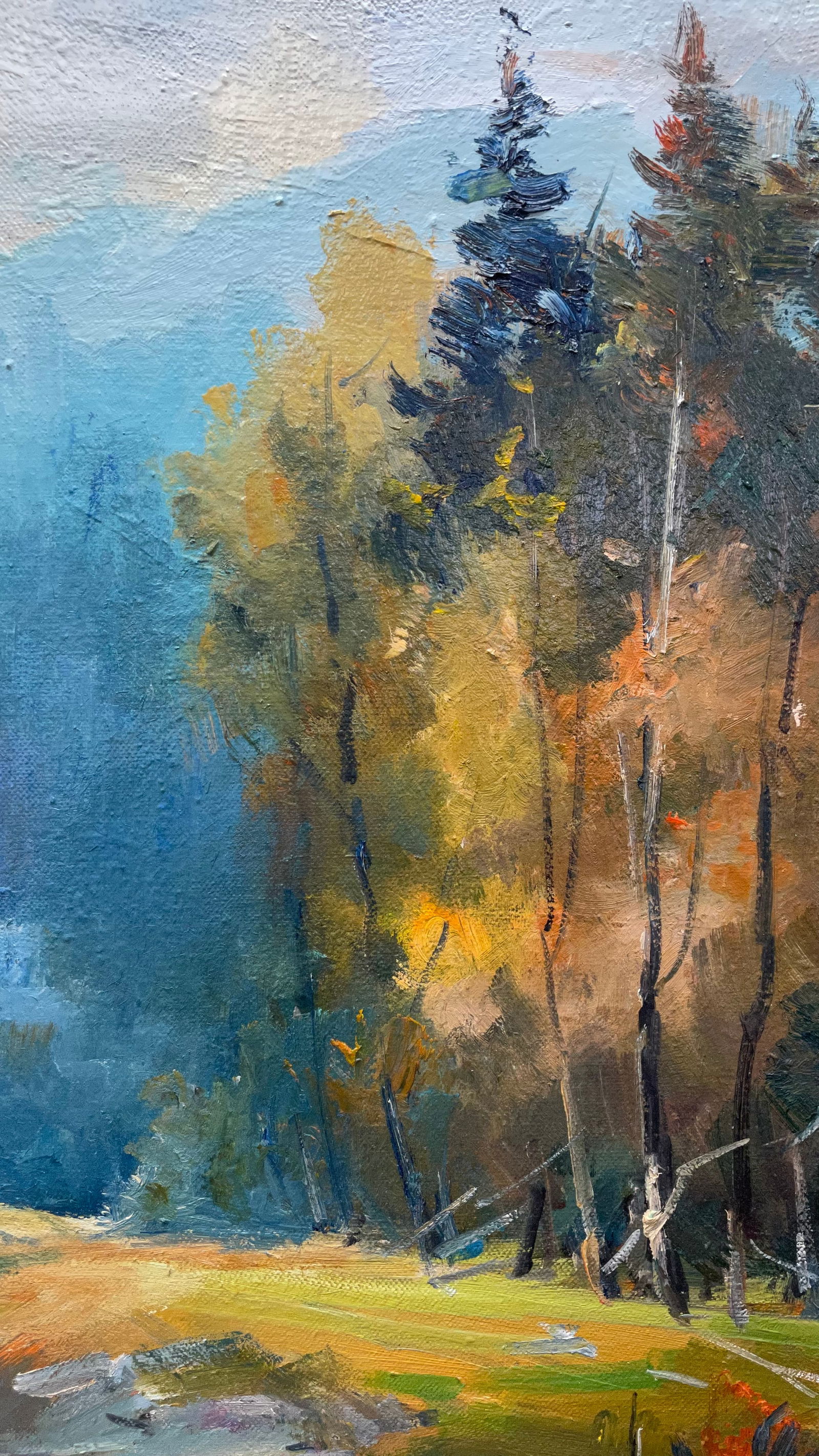 Oil painting Orange grass Ivan Romanyuk - 4