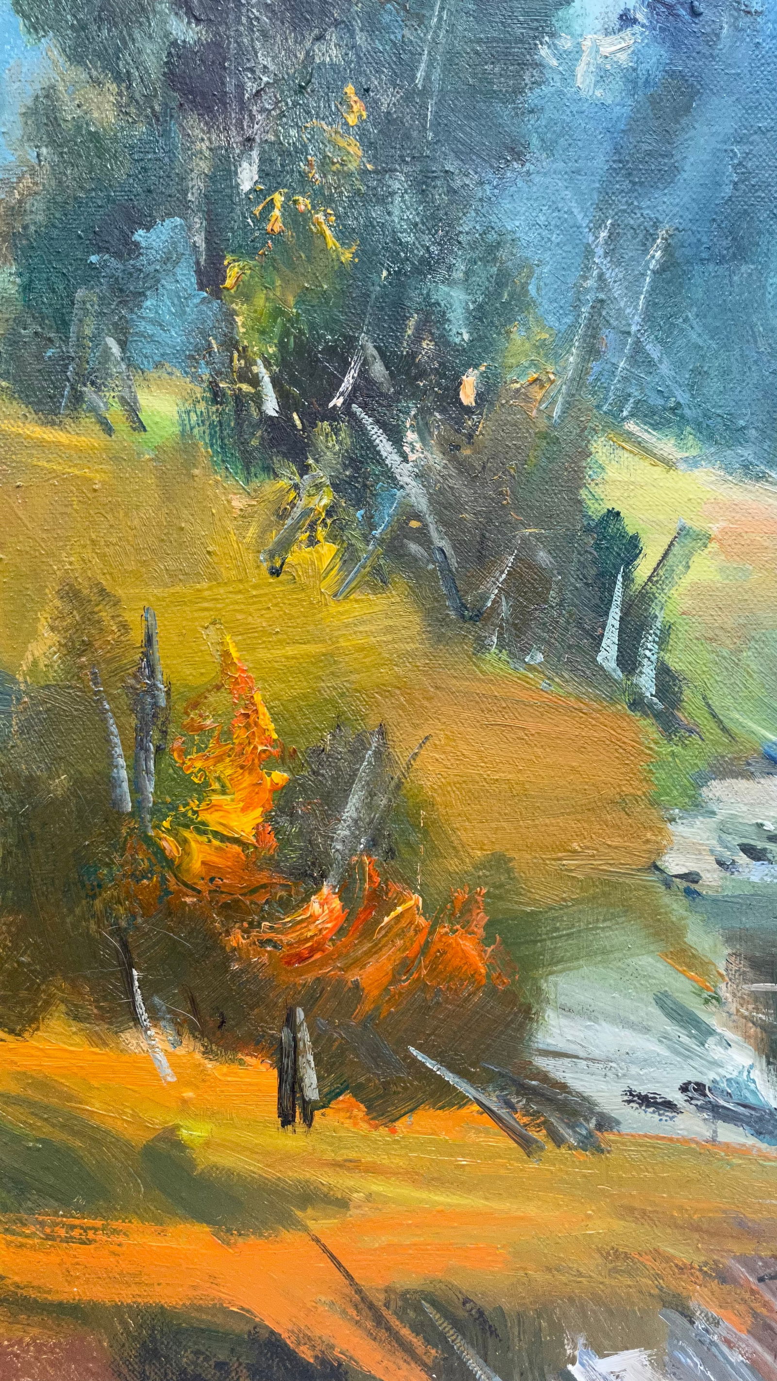 Oil painting Orange grass Ivan Romanyuk - 5