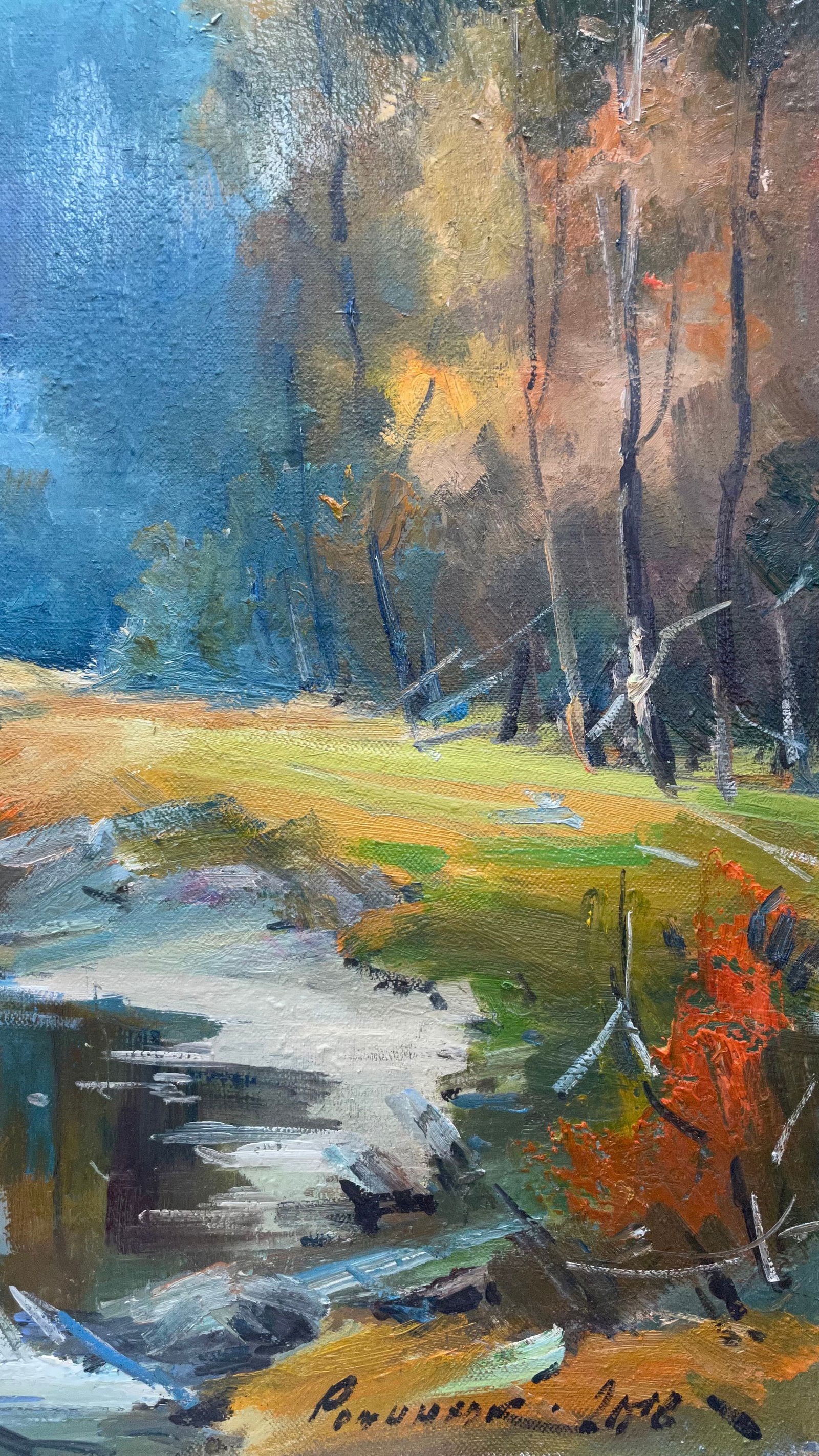 Oil painting Orange grass Ivan Romanyuk - 7