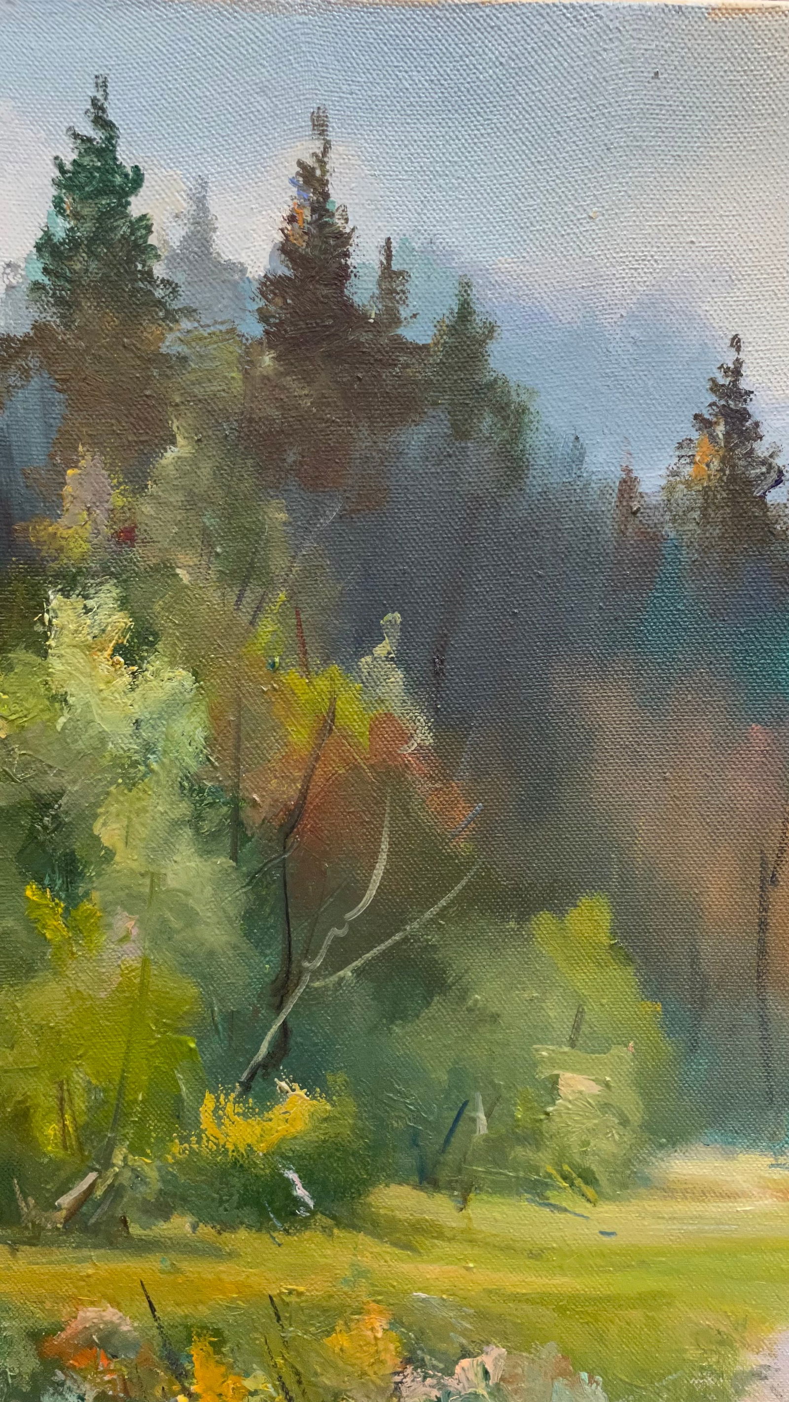 Oil painting Huge Christmas trees Ivan Romanyuk - 2