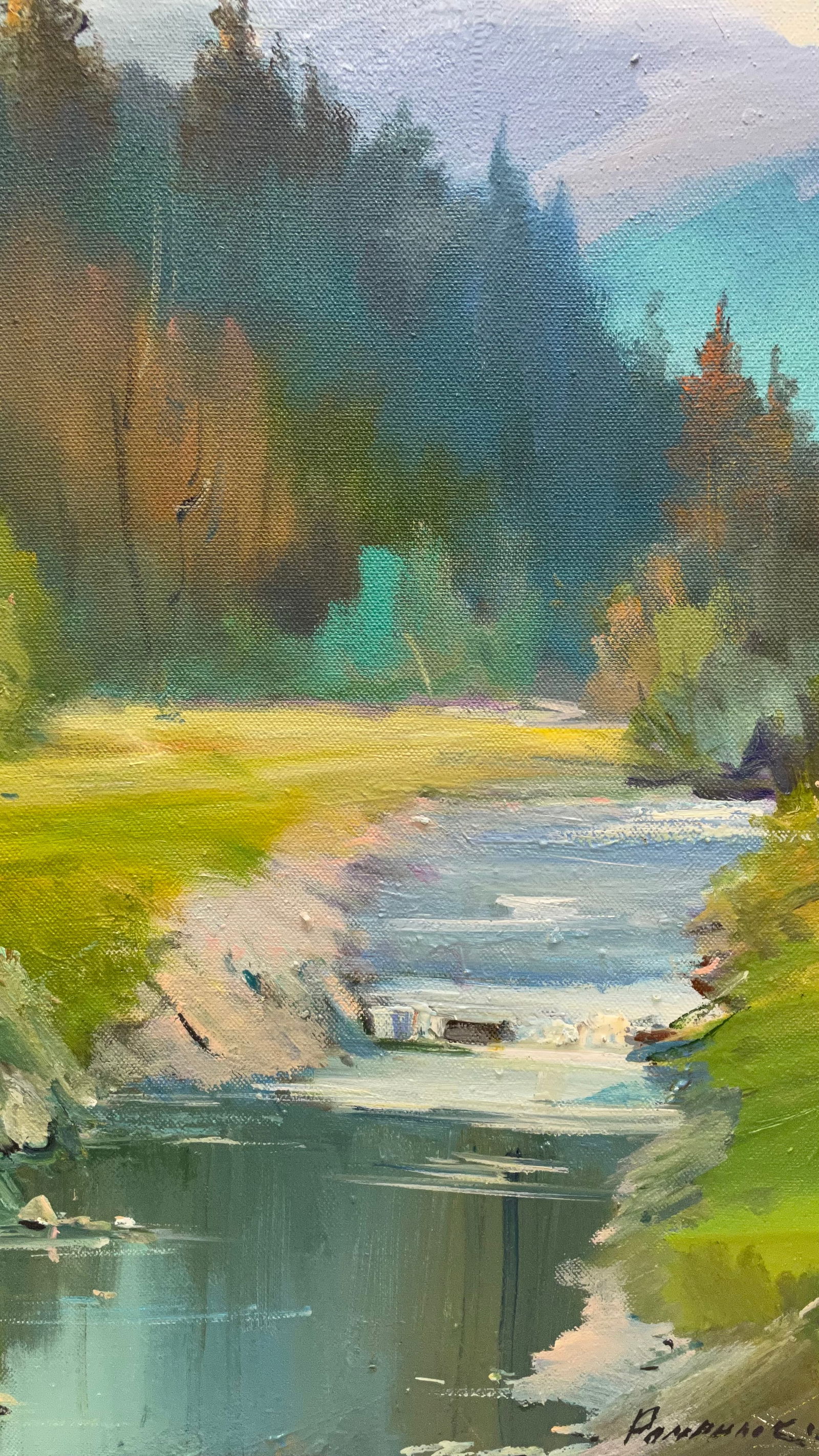 Oil painting Huge Christmas trees Ivan Romanyuk - 6