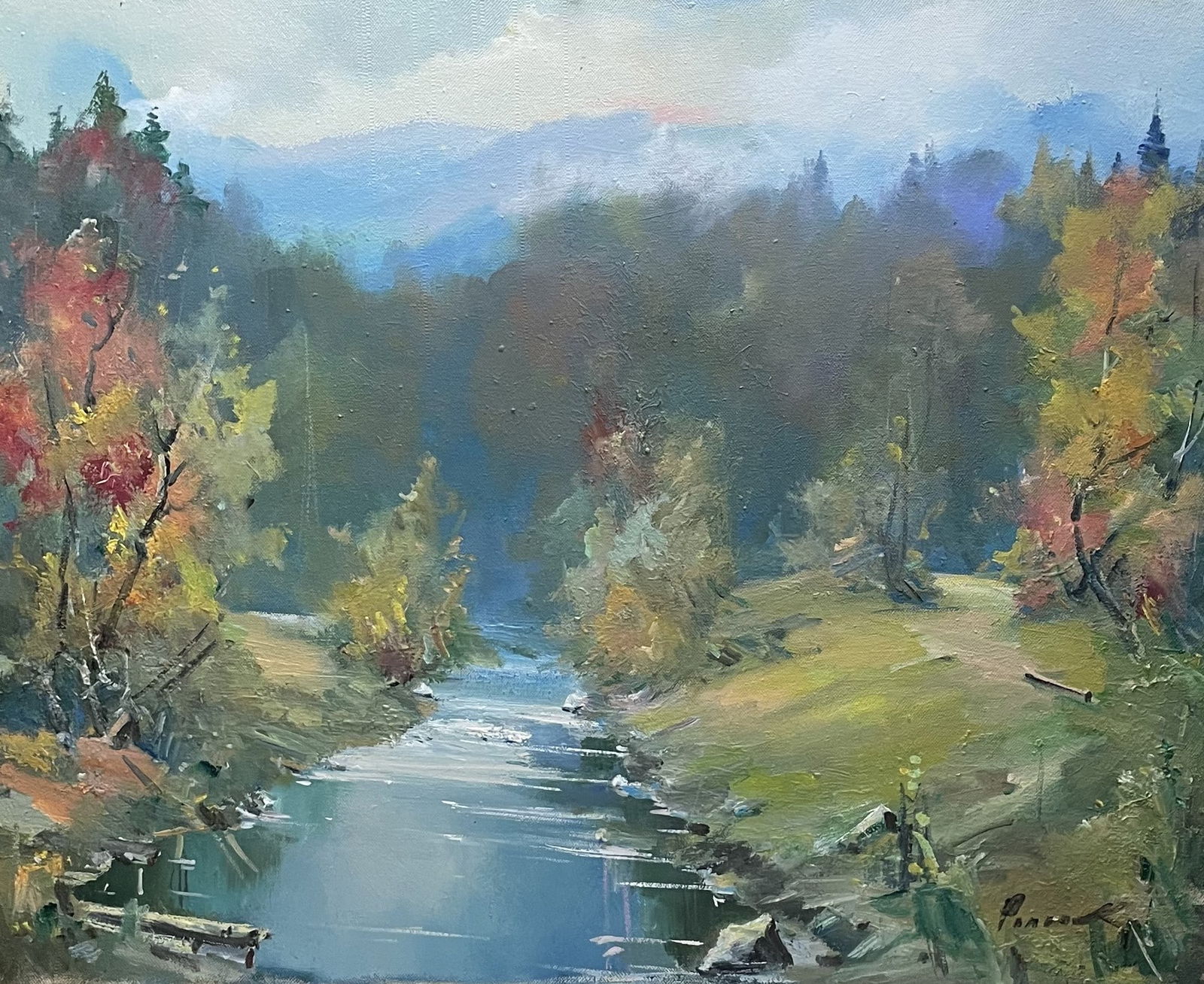 Oil painting Wind in th mountains Ivan Romanyuk (1 of 8)