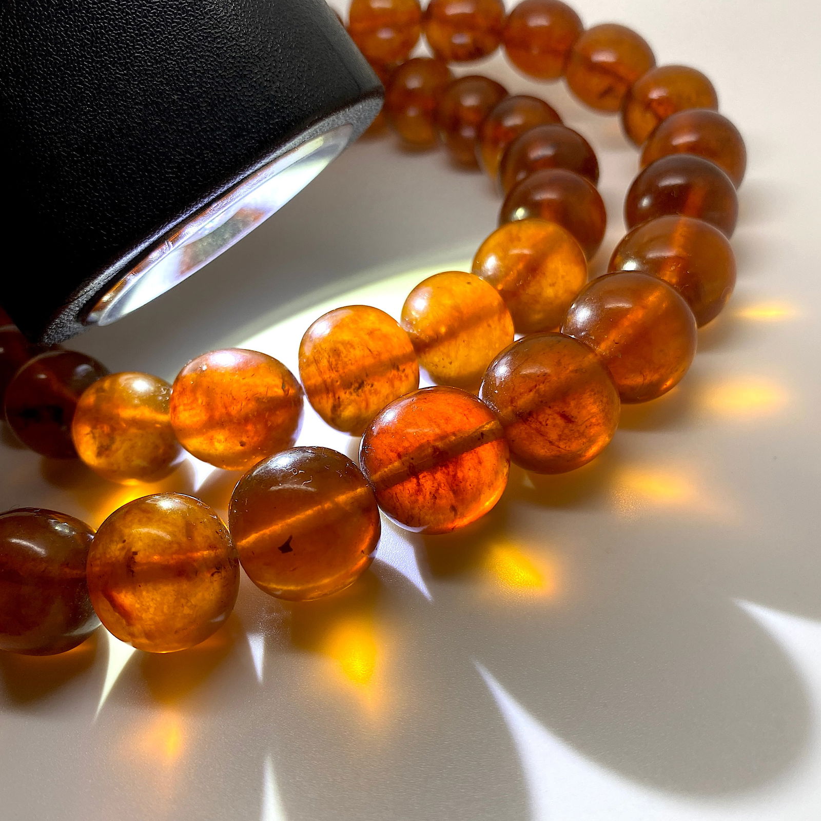 Amazing Unique Vintage Amber Necklace made from Round Amber beads - 6