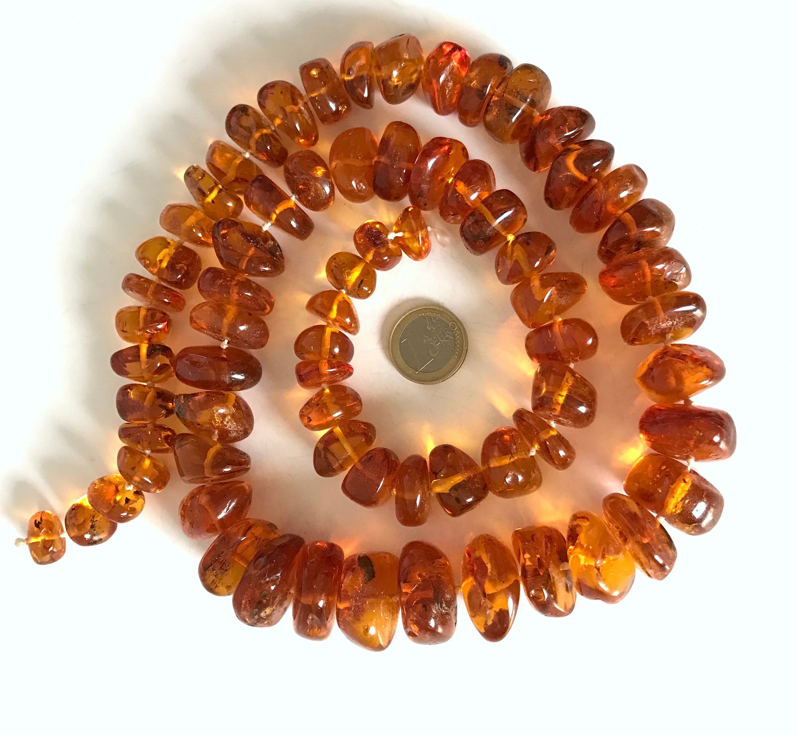 Exclusive antique certif. Amber necklace 208 gr - 5