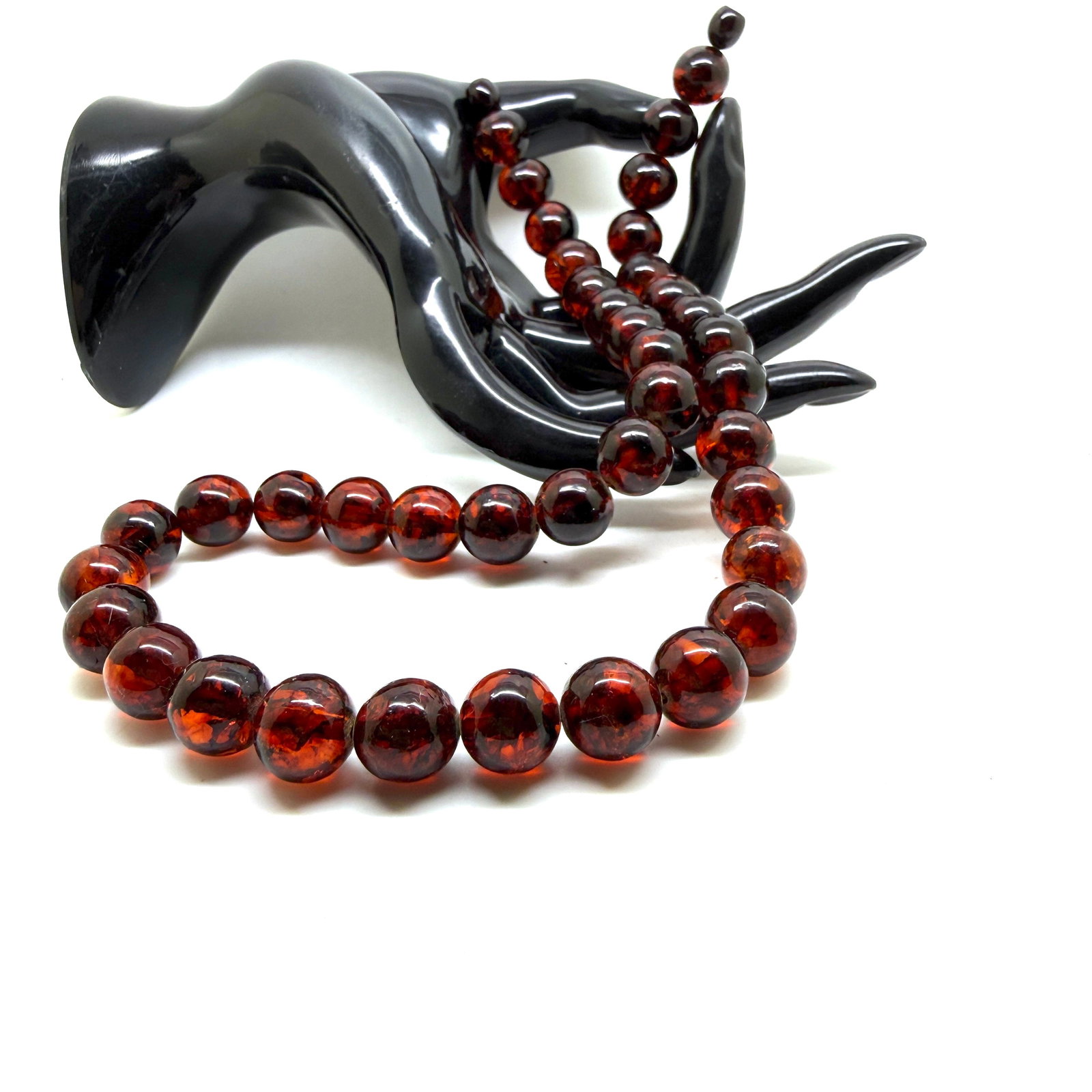 Beautiful Amber Necklace made from Round Amber beads - 11