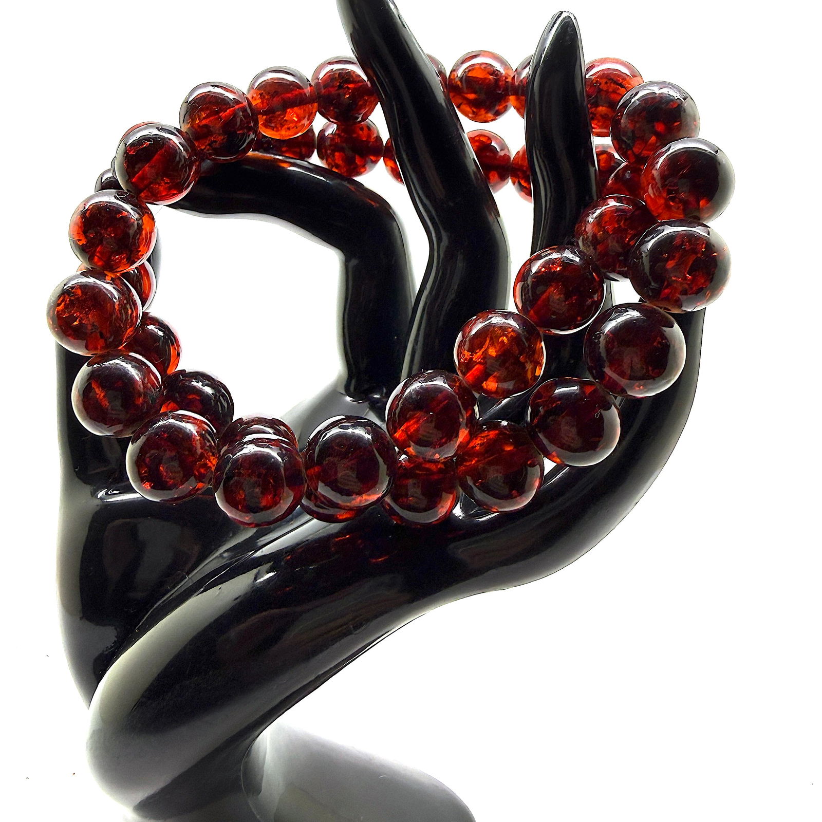 Beautiful Amber Necklace made from Round Amber beads - 7