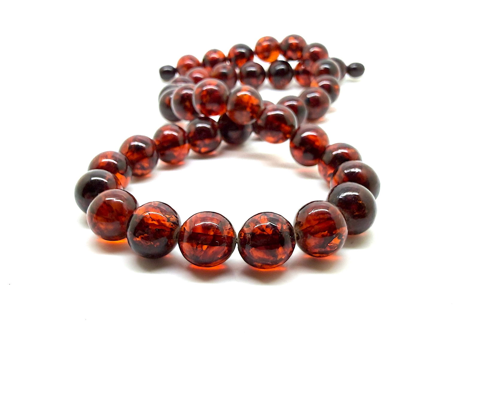 Beautiful Amber Necklace made from Round Amber beads - 9