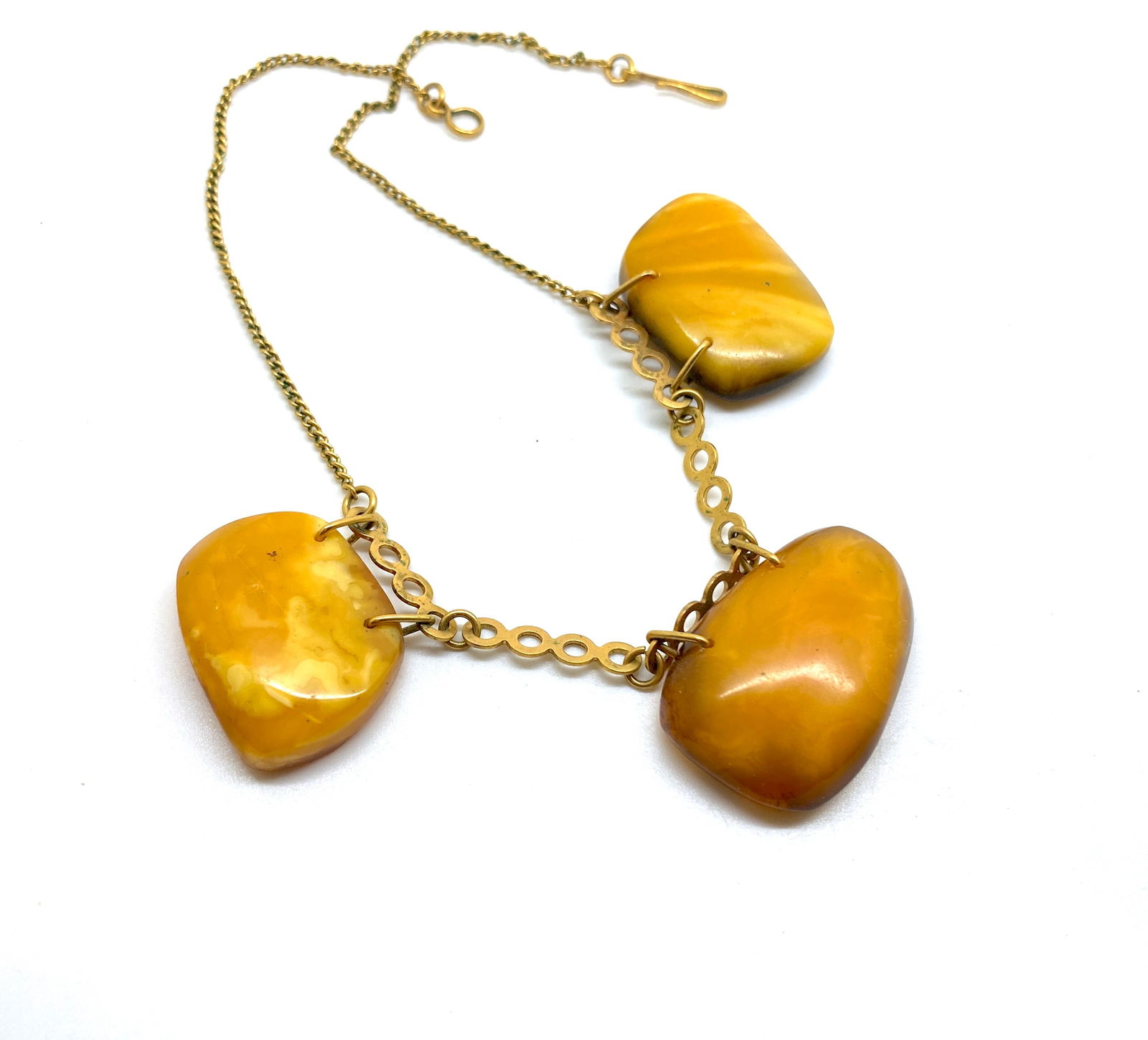 Incredible Vintage Amber Necklace made from Natural pieces - 2