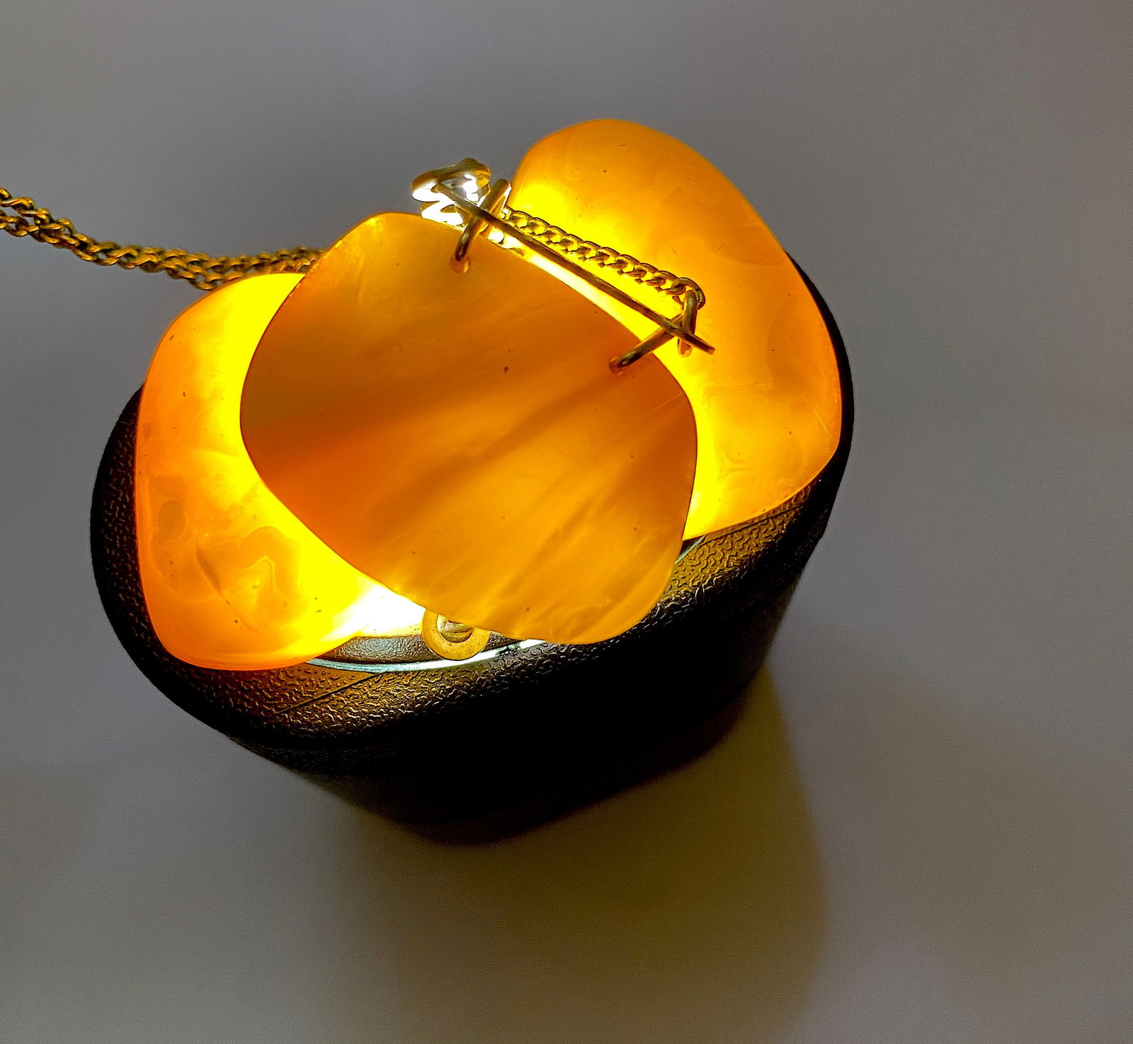 Incredible Vintage Amber Necklace made from Natural pieces - 6