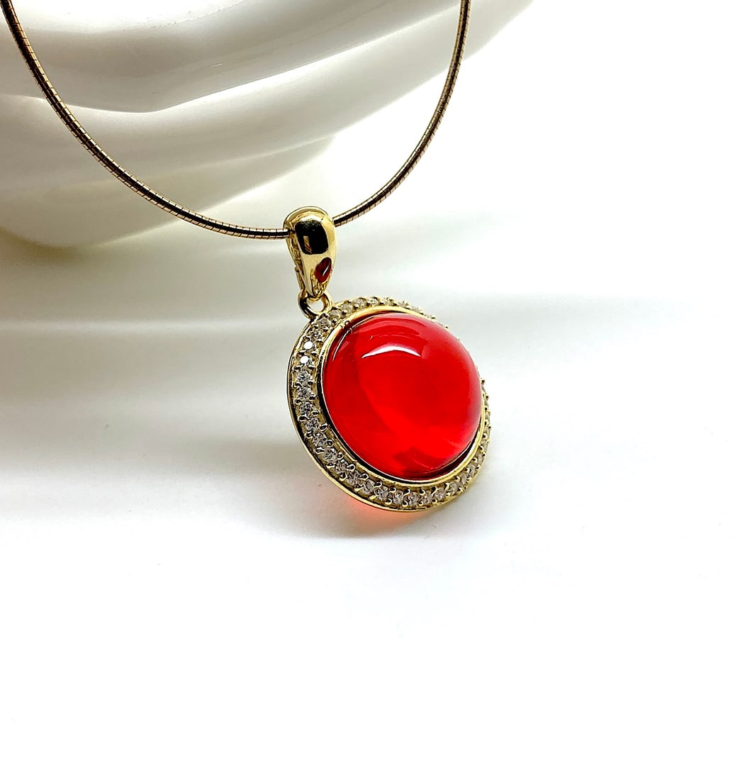 Beautiful Amber Pendant, shaped like an Ornament - 4