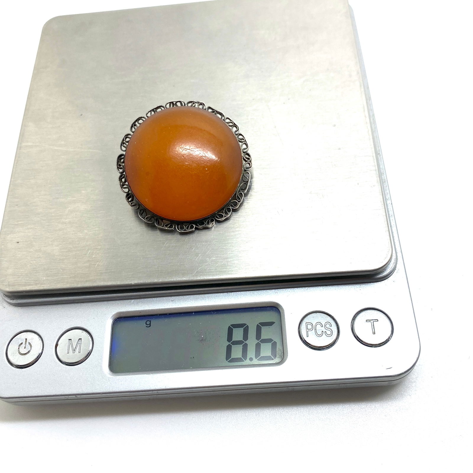 Outstanding Amber Brooch - 6