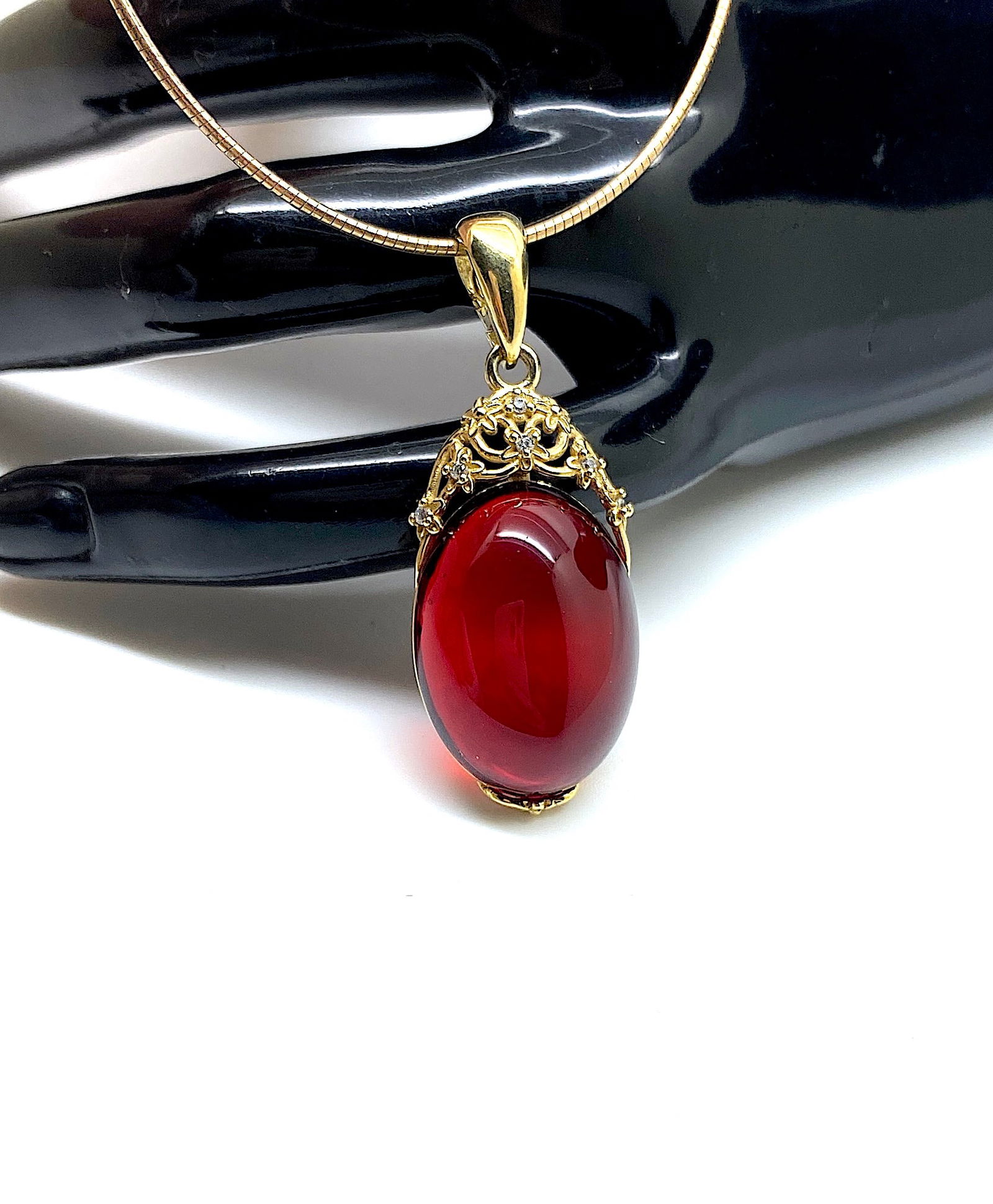 Amazing Amber Pendant shaped like a Drop - 2