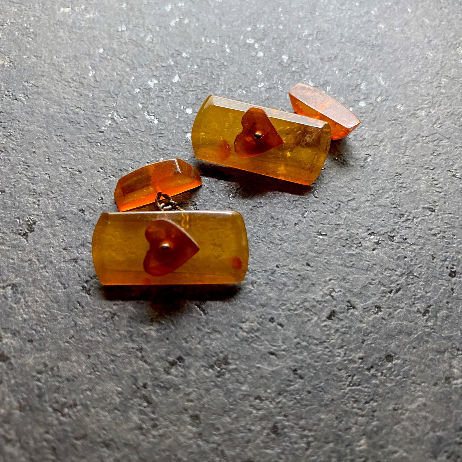 Grand Vintage Amber Cufflinks - 4