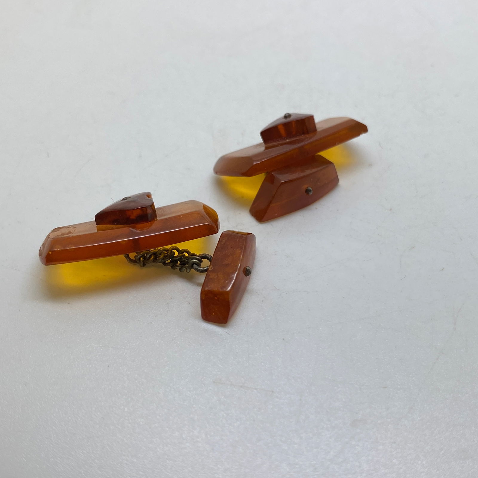 Grand Vintage Amber Cufflinks - 6