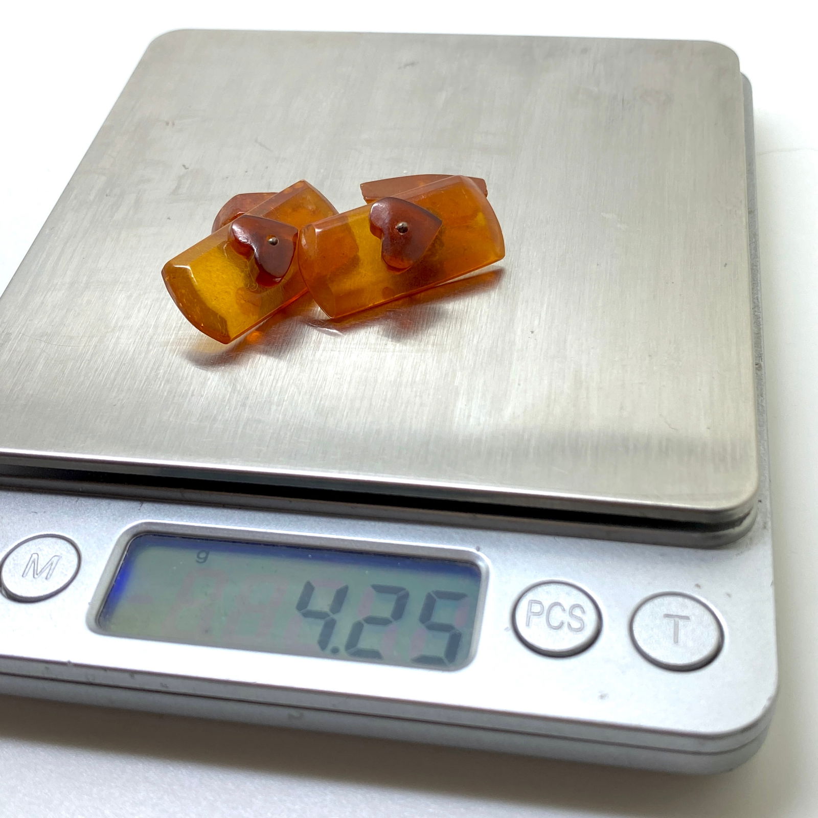 Grand Vintage Amber Cufflinks - 7