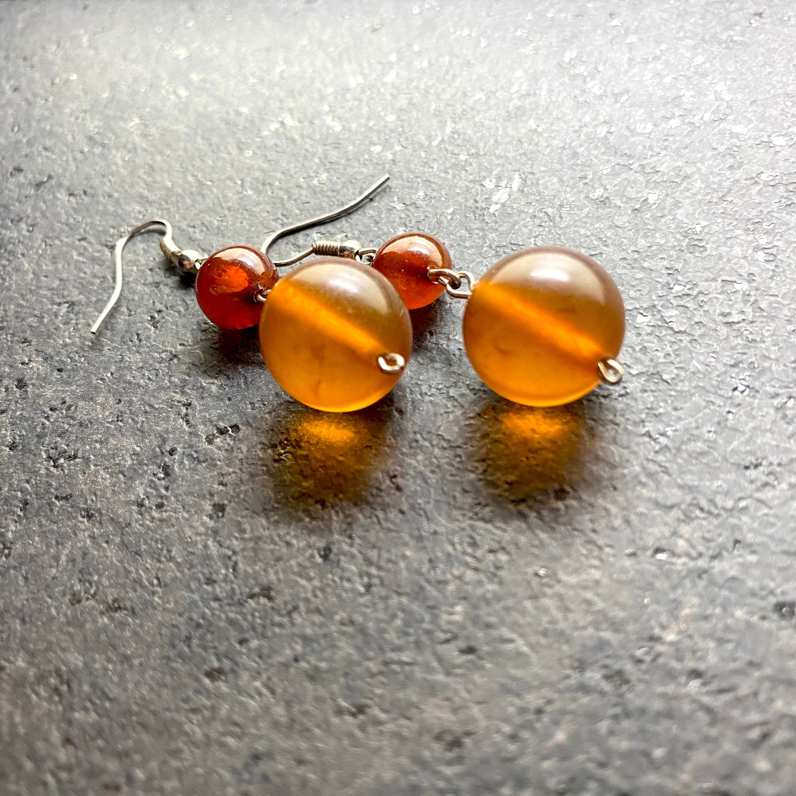 Marvellous Unique Vintage Amber Earrings - 4
