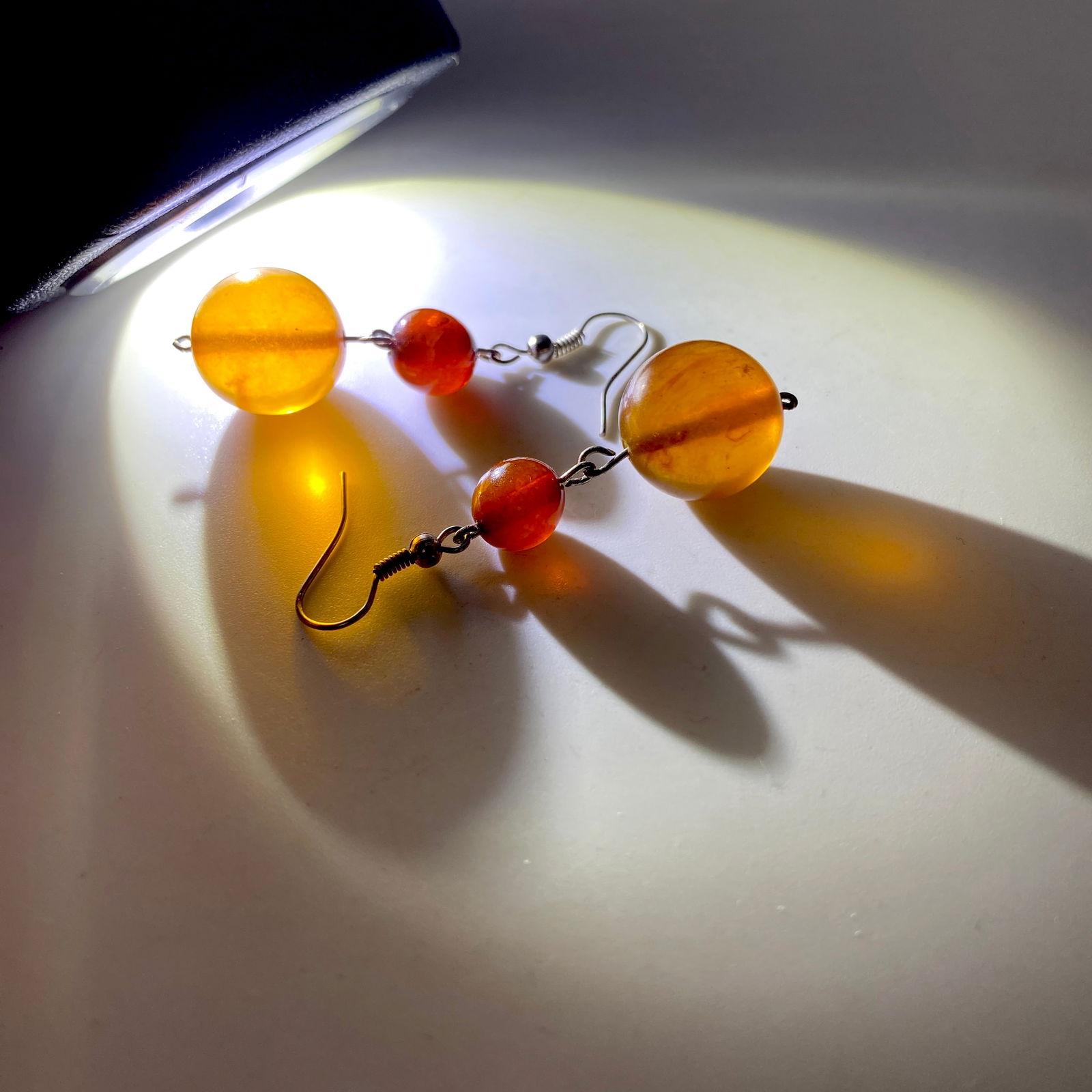 Marvellous Unique Vintage Amber Earrings - 5