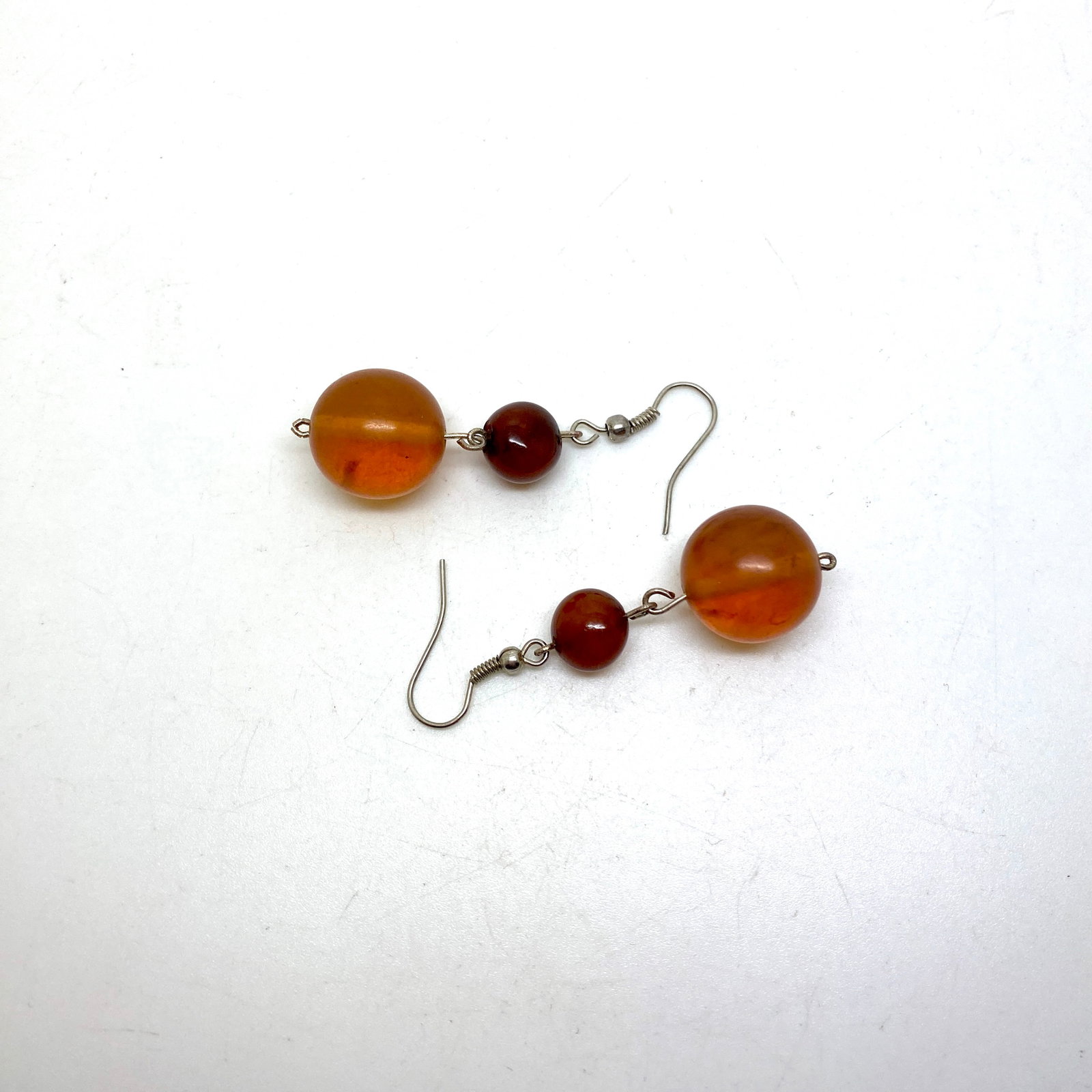 Marvellous Unique Vintage Amber Earrings - 6