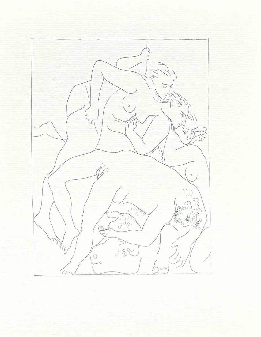 Picasso 3 Death of Orpheus: Title: Picasso 3 Death of Orpheus Description: Title: Death of Orpheus Artist: Pablo Picasso (after) Country: Spain Medium: Facsimile - 3 Marks: Not signed, not numbered Paper Size: 11 x 8.50 inches