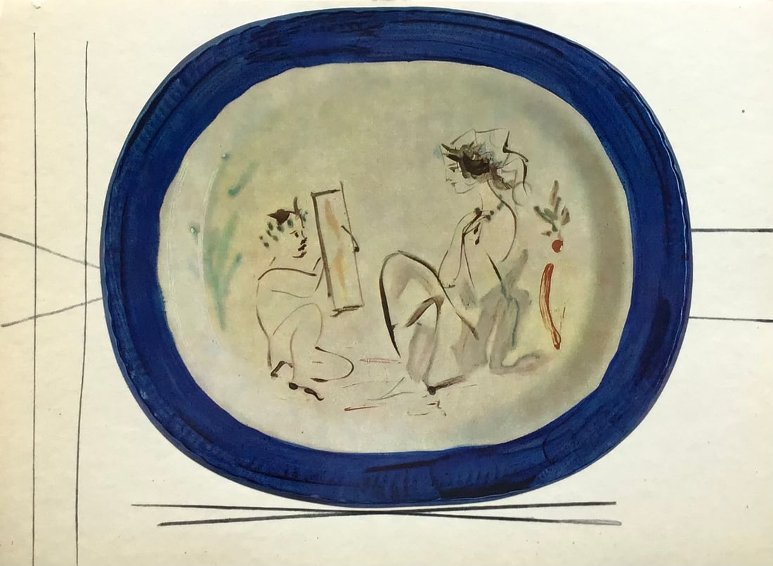 1950 Pablo Picasso Ceramics by Picasso 10: Title: 1950 Pablo Picasso Ceramics by Picasso 10 Description: Artist: Pablo Picasso Country: Spain Title: Ceramics by Picasso 10 Medium: Offset Lithograph Marks: Not signed, not numbered Paper size: