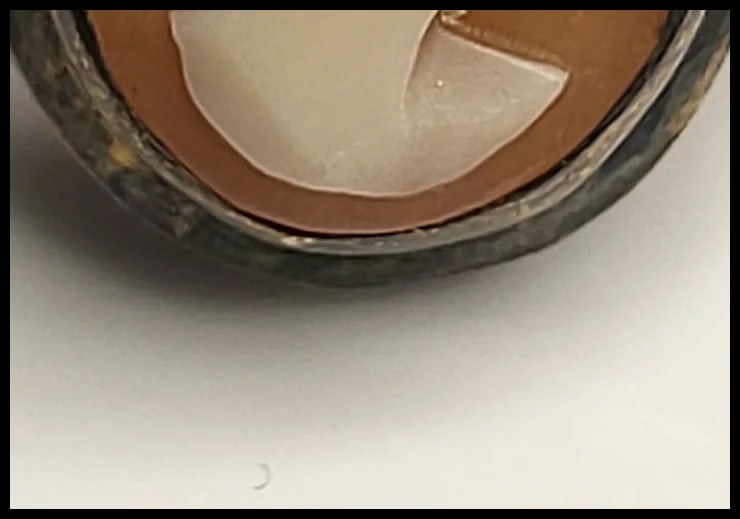 Vintage Silver Cameo ring - 4