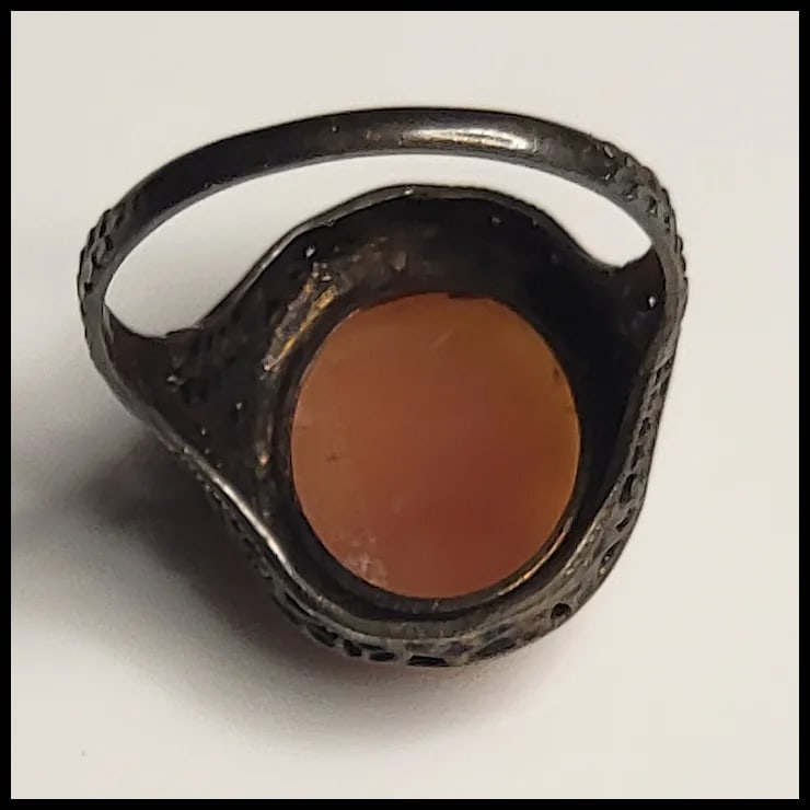 Vintage Silver Cameo ring - 5