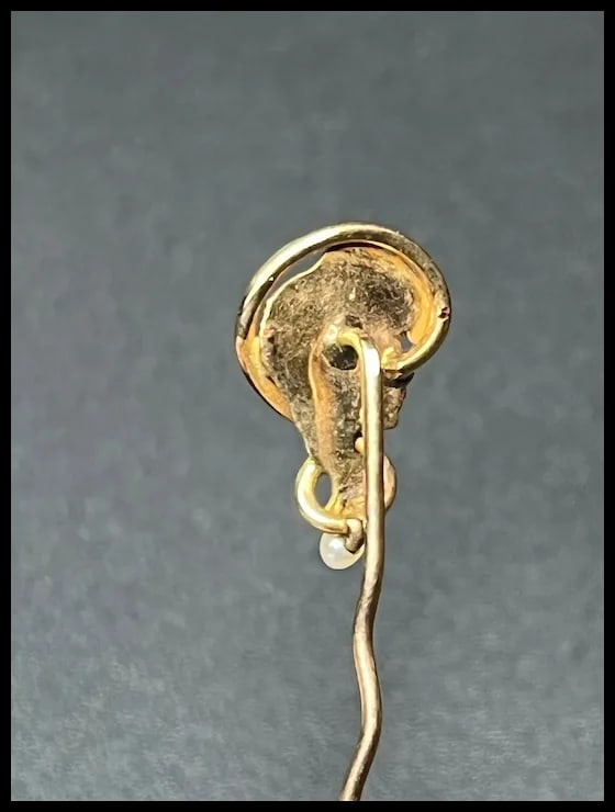 Vintage Woman's Profile 10k Gold Stickpin - 6