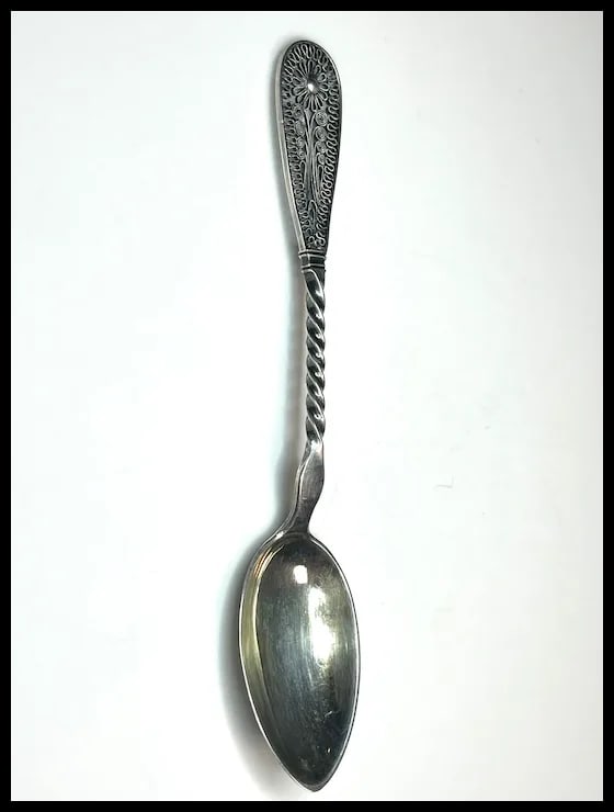 Vintage Sterling Silver Ornate Filigree Teaspoon - 3