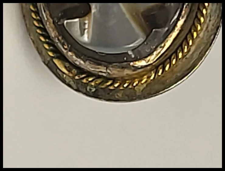 Vintage Mother of Pearl Camo Earrings - 6