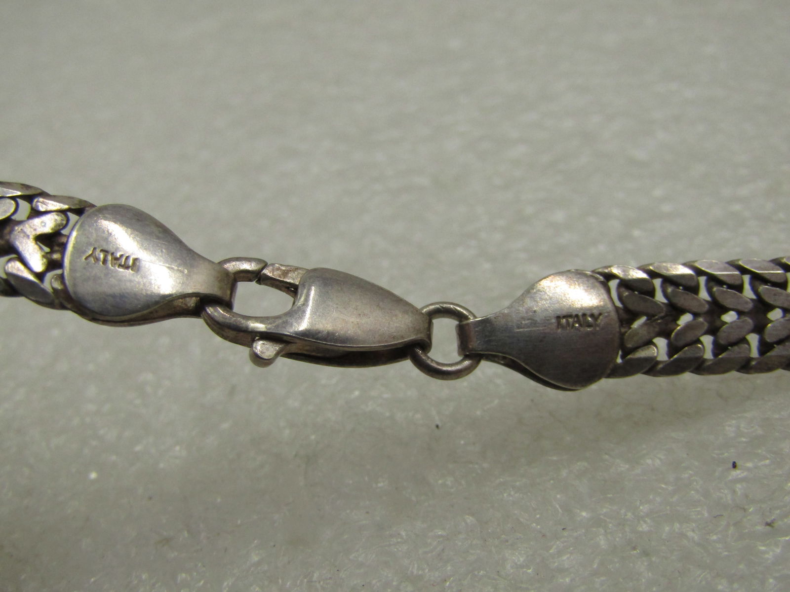 Vintage Sterling 7mm Wide Necklace, Unisex, Italy, 1980's-1990's - 7